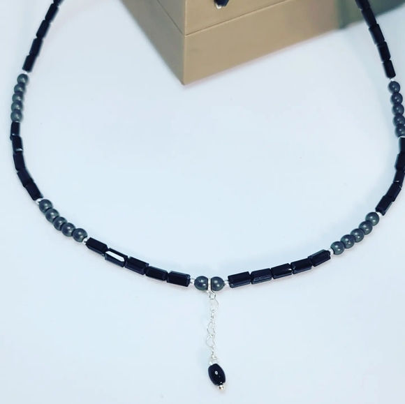 Hematite Necklace 4 mm - Picture 2 of 4